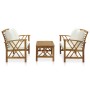 3-piece garden furniture with solid acacia wood cushions by vidaXL, Garden sets - Ref: Foro24-3057988, Price: 426,84 €, Disco...