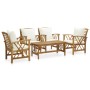 Garden furniture and cushions set 5 pieces solid acacia wood by vidaXL, Garden sets - Ref: Foro24-3057990, Price: 443,02 €, D...