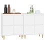 Sideboards 2 pcs white plywood 60x35x70 cm