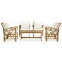 Garden furniture and cushions set 5 pieces solid acacia wood by vidaXL, Garden sets - Ref: Foro24-3057990, Price: 443,02 €, D...