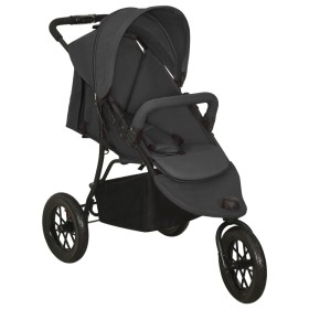 Anthracite gray steel baby stroller by vidaXL, Baby strollers - Ref: Foro24-10260, Price: 211,99 €, Discount: %