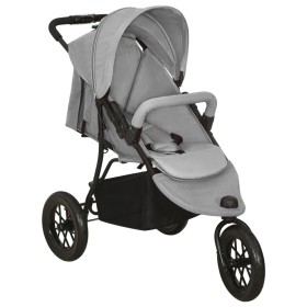 Light gray steel baby stroller by vidaXL, Baby strollers - Ref: Foro24-10259, Price: 185,99 €, Discount: %