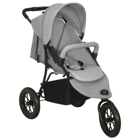 Carrito de bebés de acero gris claro de vidaXL, Cochecitos de bebé - Ref: Foro24-10259, Precio: 185,99 €, Descuento: %