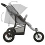 Carrito de bebés de acero gris claro de vidaXL, Cochecitos de bebé - Ref: Foro24-10259, Precio: 185,99 €, Descuento: %