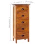 Solid teak wood sideboard 45x35x110 cm by vidaXL, Sideboards - Ref: Foro24-289067, Price: 232,25 €, Discount: %