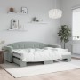 Sofá cama nido terciopelo gris claro 80x200 cm de vidaXL, Camas y somieres - Ref: Foro24-3197294, Precio: 268,29 €, Descuento: %