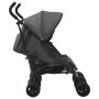 Carrito para gemelos de acero gris antracita de vidaXL, Cochecitos de bebé - Ref: Foro24-10236, Precio: 234,99 €, Descuento: %