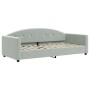 Light gray velvet trundle sofa bed 90x200 cm by vidaXL, Beds and slatted bases - Ref: Foro24-3197301, Price: 274,99 €, Discou...