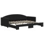 Sofá cama nido terciopelo negro 90x190 cm de vidaXL, Camas y somieres - Ref: Foro24-3197316, Precio: 307,99 €, Descuento: %