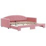 Sofá cama nido terciopelo rosa 100x200 cm de vidaXL, Camas y somieres - Ref: Foro24-3197311, Precio: 281,01 €, Descuento: %