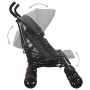 Carrito para gemelos de acero gris antracita de vidaXL, Cochecitos de bebé - Ref: Foro24-10236, Precio: 234,99 €, Descuento: %