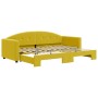 Sofá cama nido terciopelo amarillo 80x200 cm de vidaXL, Camas y somieres - Ref: Foro24-3197299, Precio: 288,99 €, Descuento: %