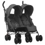 Carrito para gemelos de acero gris antracita de vidaXL, Cochecitos de bebé - Ref: Foro24-10236, Precio: 234,99 €, Descuento: %