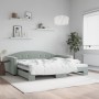 Light gray velvet trundle sofa bed 100x200 cm by vidaXL, Beds and slatted bases - Ref: Foro24-3197308, Price: 302,31 €, Disco...