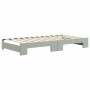 Light gray velvet trundle sofa bed 100x200 cm by vidaXL, Beds and slatted bases - Ref: Foro24-3197308, Price: 302,31 €, Disco...