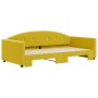 Sofá cama nido terciopelo amarillo 100x200 cm de vidaXL, Camas y somieres - Ref: Foro24-3197313, Precio: 331,08 €, Descuento: %