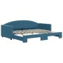 Sofá cama nido terciopelo azul 90x200 cm de vidaXL, Camas y somieres - Ref: Foro24-3197300, Precio: 271,44 €, Descuento: %