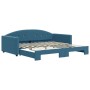 Sofá cama nido terciopelo azul 100x200 cm de vidaXL, Camas y somieres - Ref: Foro24-3197307, Precio: 312,66 €, Descuento: %