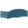 Blue velvet trundle sofa bed 100x200 cm by vidaXL, Beds and slatted bases - Ref: Foro24-3197307, Price: 312,99 €, Discount: %