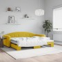 Yellow velvet trundle sofa bed 90x200 cm by vidaXL, Beds and slatted bases - Ref: Foro24-3197306, Price: 295,99 €, Discount: %