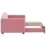 Pink velvet trundle sofa bed 80x200 cm by vidaXL, Beds and slatted bases - Ref: Foro24-3197297, Price: 280,99 €, Discount: %