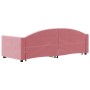 Pink velvet trundle sofa bed 80x200 cm by vidaXL, Beds and slatted bases - Ref: Foro24-3197297, Price: 280,99 €, Discount: %