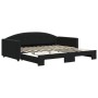 Sofá cama nido terciopelo negro 100x200 cm de vidaXL, Camas y somieres - Ref: Foro24-3197312, Precio: 312,66 €, Descuento: %