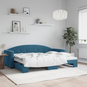 Sofá cama nido terciopelo azul 80x200 cm de vidaXL, Camas y somieres - Ref: Foro24-3197293, Precio: 283,99 €, Descuento: %