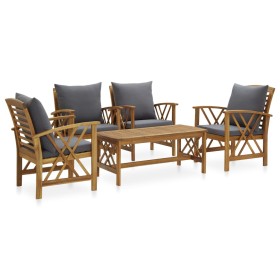 5-Piece Garden Set with Cushions Solid Acacia Wood by vidaXL, Garden sets - Ref: Foro24-3057994, Price: 442,13 €, Discount: %