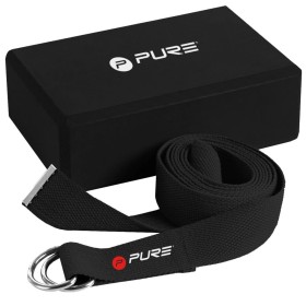 Pure2Improve Conjunto de correa y bloque de yoga negro de Pure2Improve, Bloques para yoga y pilates - Ref: Foro24-437441, Pre...