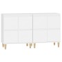 Sideboards 2 Stück weißes Sperrholz 60x35x70 cm von vidaXL, Sideboards - Ref: Foro24-3185751, Preis: 130,99 €, Rabatt: %