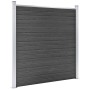 Set of black WPC fence panels 446x(105-186) cm by vidaXL, fence panels - Ref: Foro24-3070438, Price: 685,86 €, Discount: %