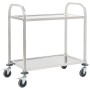 Stainless steel 2-tier kitchen cart 95x45x83.5 cm by vidaXL, Kitchen and dining carts - Ref: Foro24-50913, Price: 94,56 €, Di...