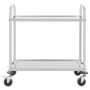 Stainless steel 2-tier kitchen cart 95x45x83.5 cm by vidaXL, Kitchen and dining carts - Ref: Foro24-50913, Price: 94,56 €, Di...