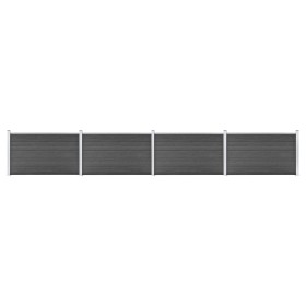 Black WPC Fence Panel Set 699x105 cm by vidaXL, fence panels - Ref: Foro24-3070449, Price: 783,37 €, Discount: %