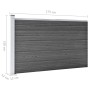 Schwarzes WPC-Zaunplatten-Set 699 x 105 cm von vidaXL, Zaunpaneele - Ref: Foro24-3070449, Preis: 783,97 €, Rabatt: %