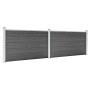 Set de paneles de valla WPC negro 353x105 cm de vidaXL, Paneles de vallas - Ref: Foro24-3070447, Precio: 424,98 €, Descuento: %