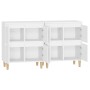 Sideboards 2 pcs white plywood 60x35x70 cm