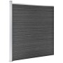 Black WPC Fence Panel Set 1138x(105-186) cm by vidaXL, fence panels - Ref: Foro24-3070442, Price: 1,00 €, Discount: %