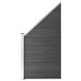 Black WPC Fence Panel Set 1657x(105-186) cm by vidaXL, fence panels - Ref: Foro24-3070445, Price: 2,00 €, Discount: %