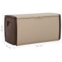 Beige and brown storage box 122x56x63 cm by vidaXL, Storage containers - Ref: Foro24-331332, Price: 133,75 €, Discount: %