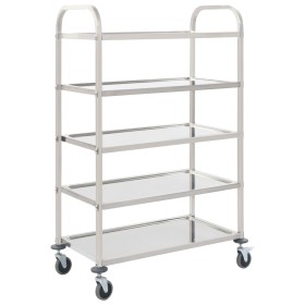 5-height kitchen cart 107x55x147 cm stainless steel by vidaXL, Kitchen and dining carts - Ref: Foro24-50917, Price: 170,99 €,...