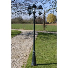 Gartenlaternenmast 3 Arme 230 cm dunkelgrün/schwarz Aluminium von vidaXL, Außenbeleuchtung - Ref: Foro24-40243, Preis: 217,99...