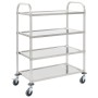 4-level stainless steel kitchen cart 107x55x125 cm by vidaXL, Kitchen and dining carts - Ref: Foro24-50916, Price: 154,13 €, ...