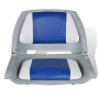 Asiento de barco respaldo plegable cojín azul blanco 48x51x41cm de vidaXL, Piezas para veleros - Ref: Foro24-90418, Precio: 7...