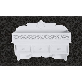 Wall shelf with 3 drawers 2 hooks by vidaXL, Shelves and shelves - Ref: Foro24-60630, Price: 66,83 €, Discount: %