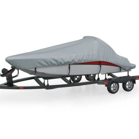 Boat Cover Boat Cover Gray Length 427-488 Cm Width 173 Cm by vidaXL, Boat storage covers - Ref: Foro24-90426, Price: 49,40 €,...