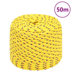 Yellow polypropylene boat rope 10 mm 50 m by vidaXL, Ropes and metal cords - Ref: Foro24-152613, Price: 23,64 €, Discount: %