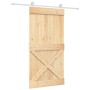 Sliding door with solid pine wood fittings 100x210 cm by vidaXL, Doors - Ref: Foro24-3203121, Price: 212,22 €, Discount: %