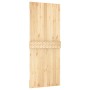 Puerta corredera con herrajes madera maciza de pino 85x210 cm de vidaXL, Puertas - Ref: Foro24-3203118, Precio: 212,73 €, Des...